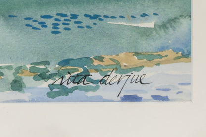 Lake Fucine, Julian Alps (Italy), Painting, dated 2001