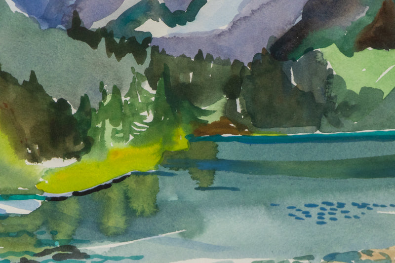 Lake Fucine, Julian Alps (Italy), Painting, dated 2001