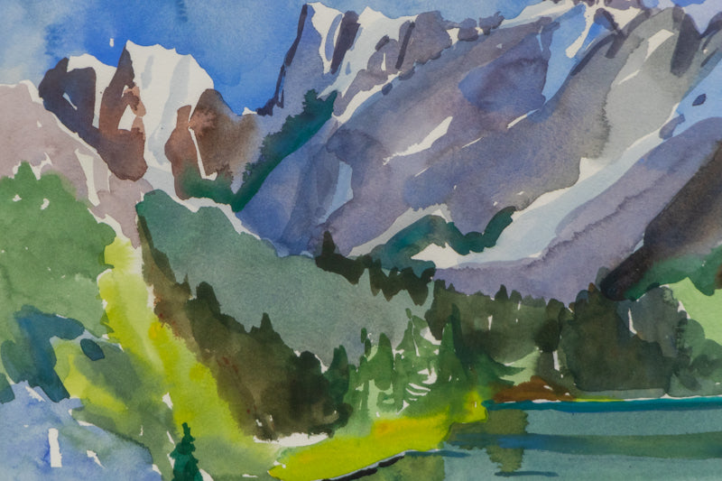 Lake Fucine, Julian Alps (Italy), Painting, dated 2001