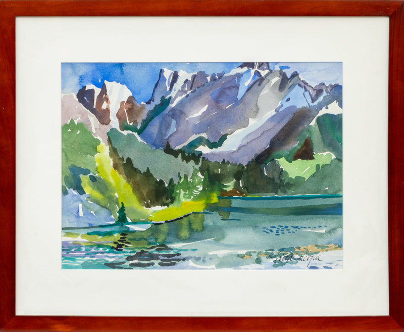 Lake Fucine, Julian Alps (Italy), Painting, dated 2001