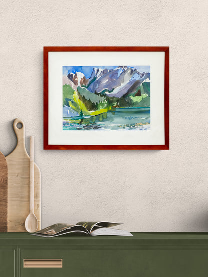 Lake Fucine, Julian Alps (Italy), Painting, dated 2001