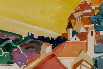 Dordogne River (France), Painting, dated 1995