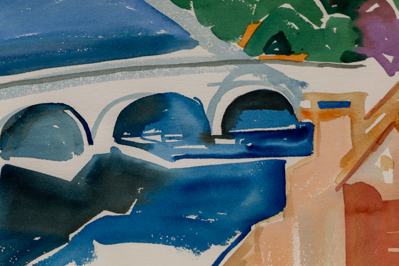 Dordogne River (France), Painting, dated 1995