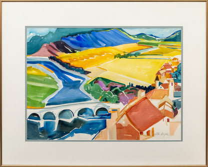 Dordogne River (France), Painting, dated 1995