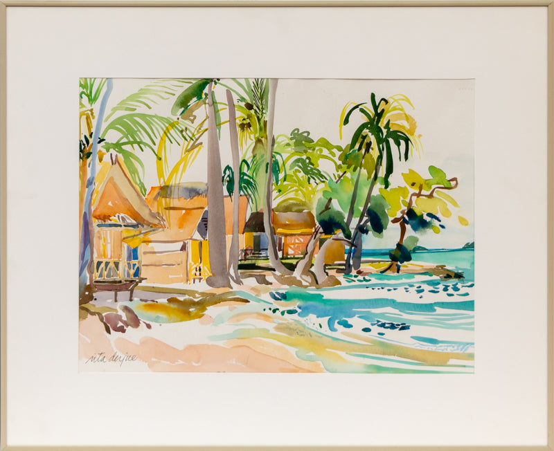 Kai Bae (Beach and Palm Trees in Kai Bae, Thailand), Painting