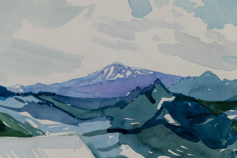 Untitled (Cabin in the Mountains), Painting