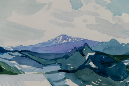 Untitled (Cabin in the Mountains), Painting