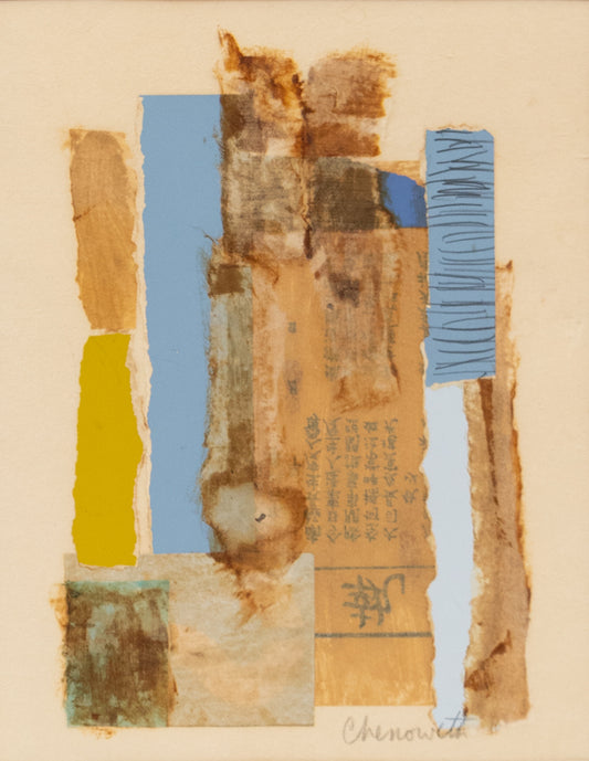 Mary Chenoweth (1918-1999) artwork for sale. Untitled (Collage with Blue & Yellow), Collage, circa 1960-1980, Denver, Colorado, Art Gallery)