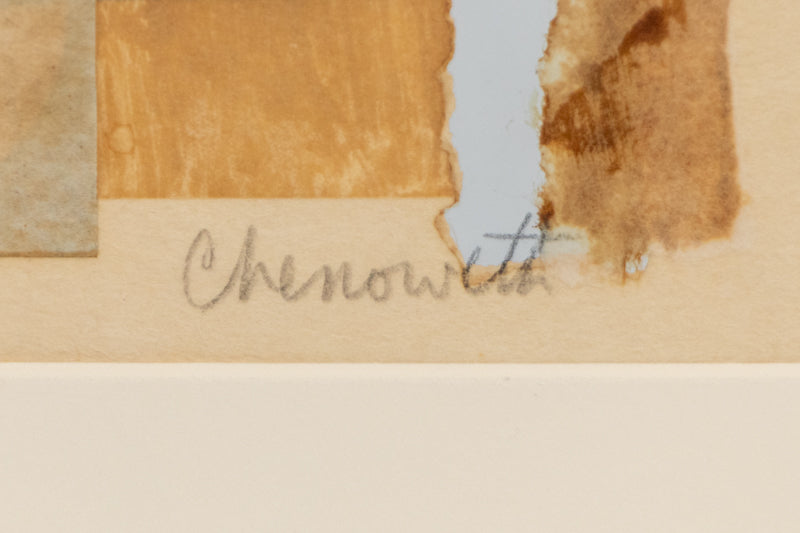 Untitled (Collage with Blue & Yellow), Collage, circa 1960-1980