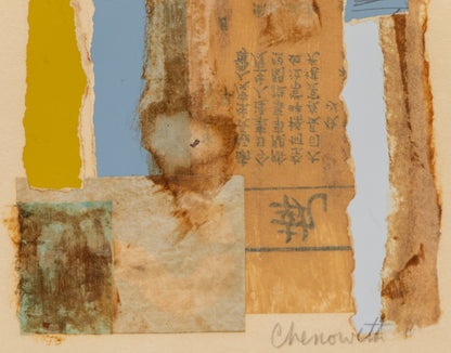 Untitled (Collage with Blue & Yellow), Collage, circa 1960-1980