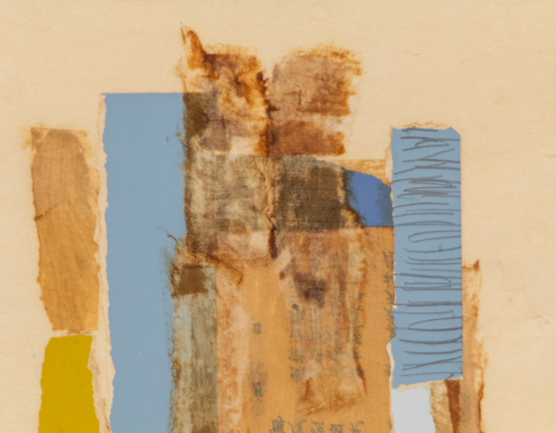 Untitled (Collage with Blue & Yellow), Collage, circa 1960-1980