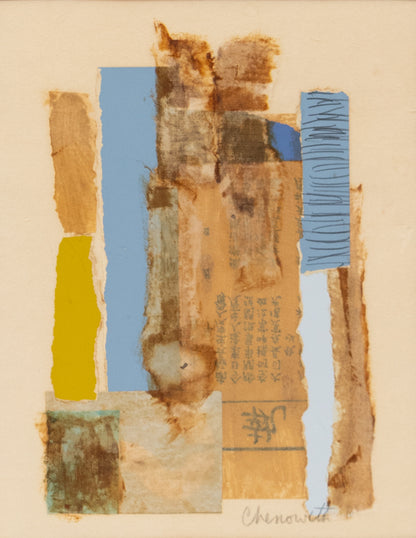 Untitled (Collage with Blue & Yellow), Collage, circa 1960-1980