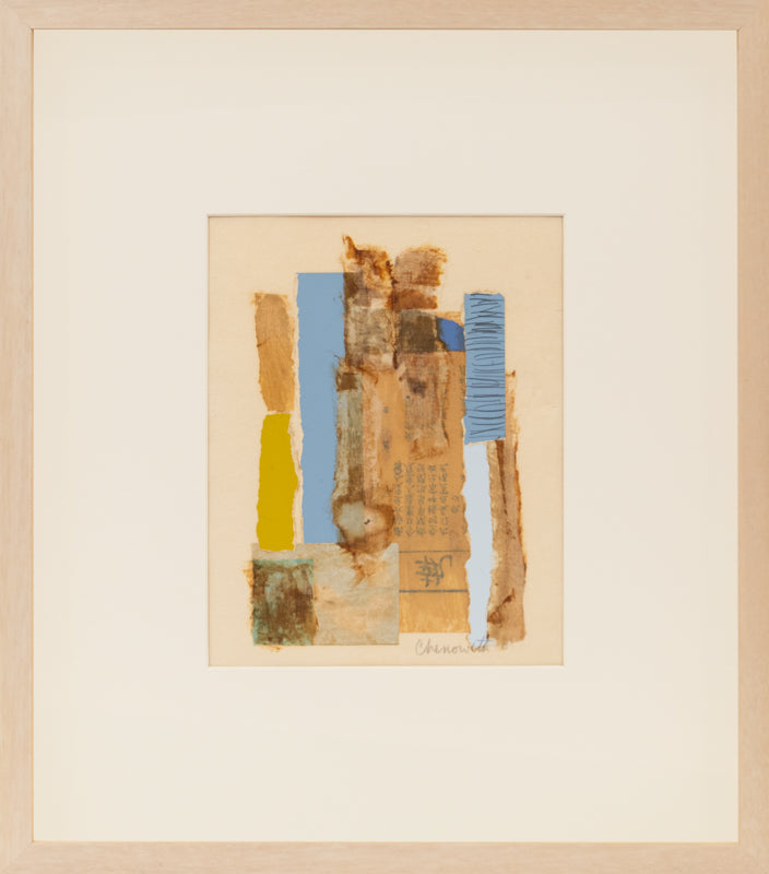 Untitled (Collage with Blue & Yellow), Collage, circa 1960-1980