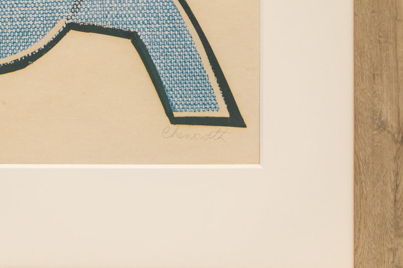 Untitled (Blue Birds), Lithograph Print, 1970s