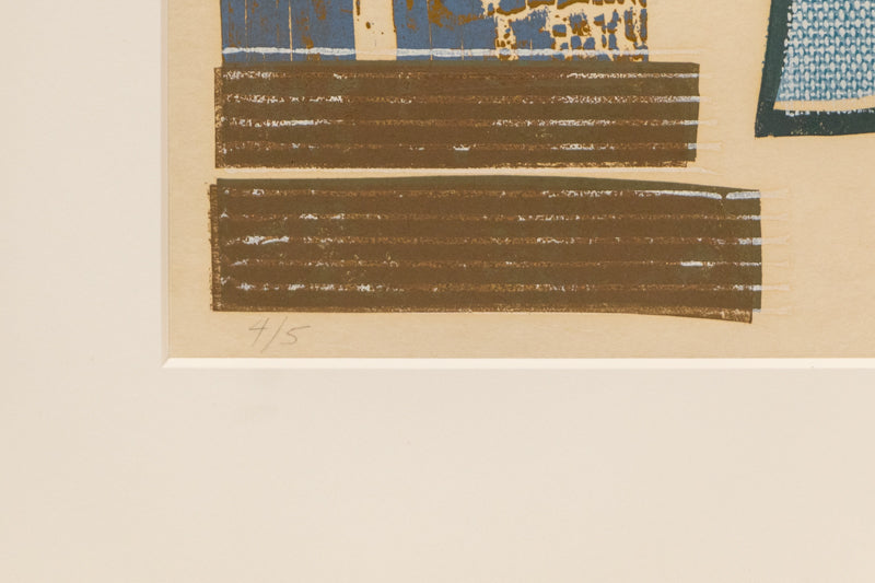 Untitled (Blue Birds), Lithograph Print, 1970s