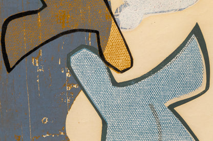 Untitled (Blue Birds), Lithograph Print, 1970s