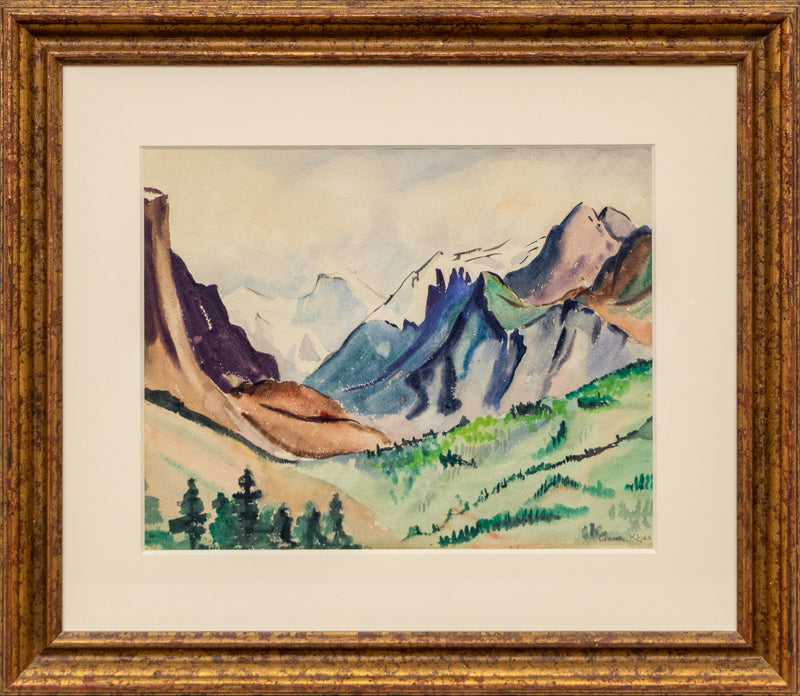 Untitled (Mountain Landscape with Half Dome, Yosemite National Park, California), Painting