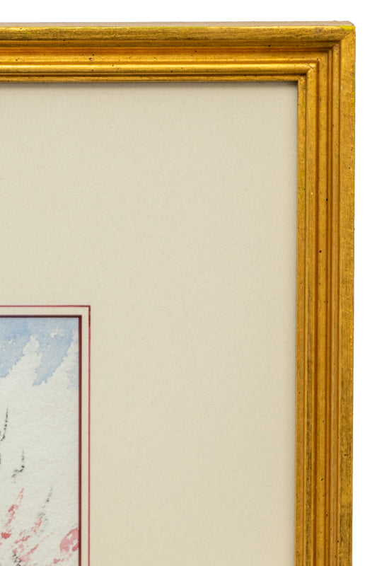 Untitled (New Mexico Landscape in Spring with Flowering Trees and Mountains), Painting