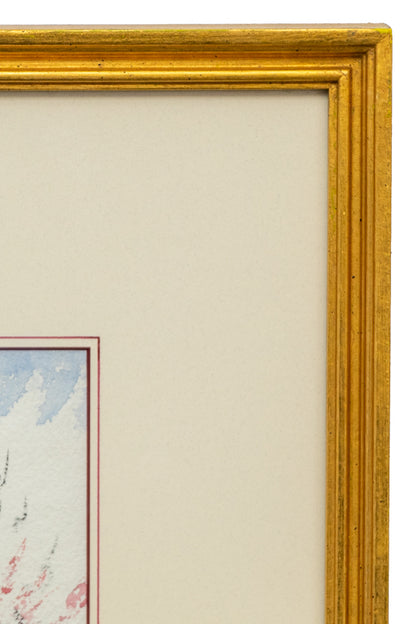 Untitled (New Mexico Landscape in Spring with Flowering Trees and Mountains), Painting