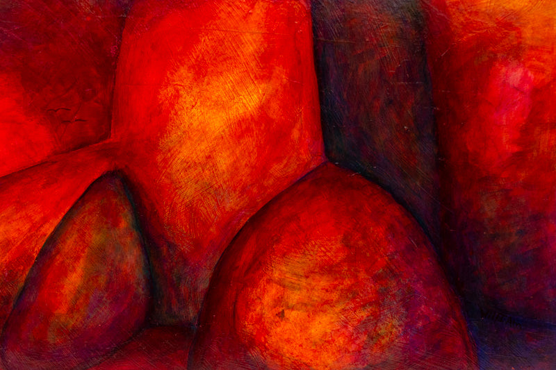 Untitled (Red Shapes), Painting