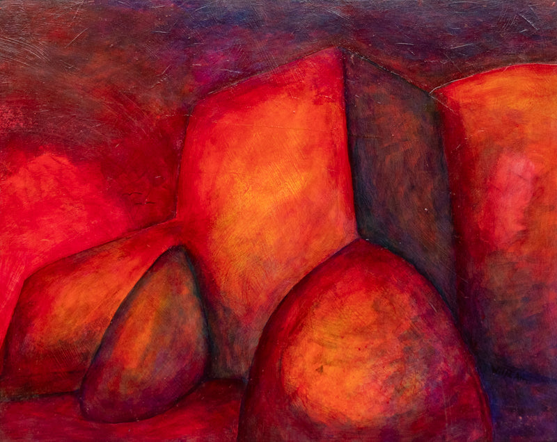 Untitled (Red Shapes), Painting
