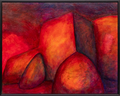 Untitled (Red Shapes), Painting