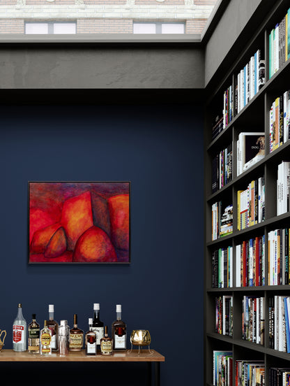 Untitled (Red Shapes), Painting