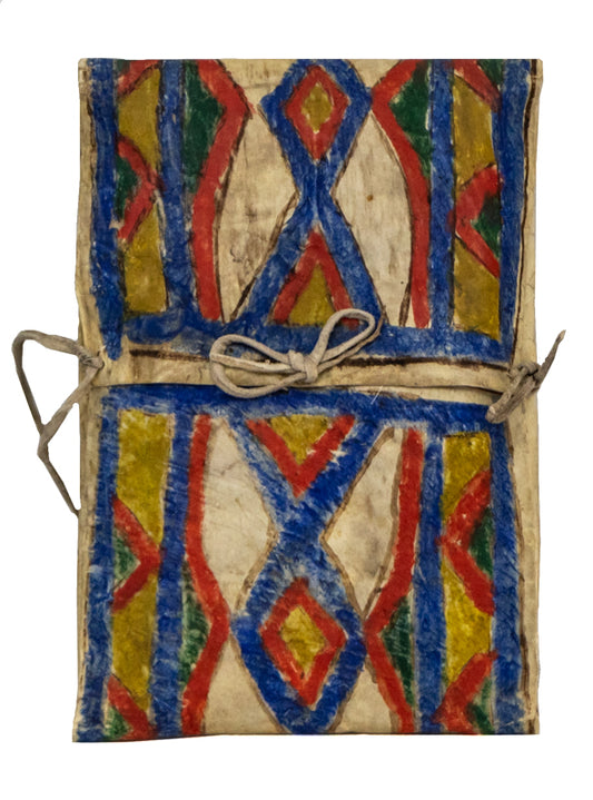 Miniature Parfleche Envelope, Plains, circa 1890, pigments on hide Miniature Parfleche