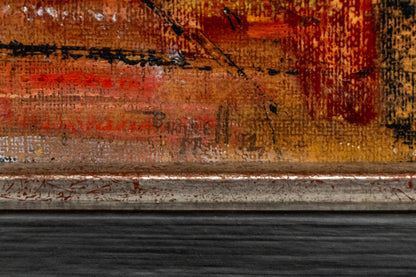 Moonrise Over Colorado Springs (Abstract composition in Green, Blue, Ochre, and Black), Painting, 1952