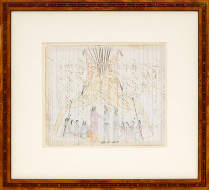 Two US Soldiers with Native Americans, circa 1970-1999