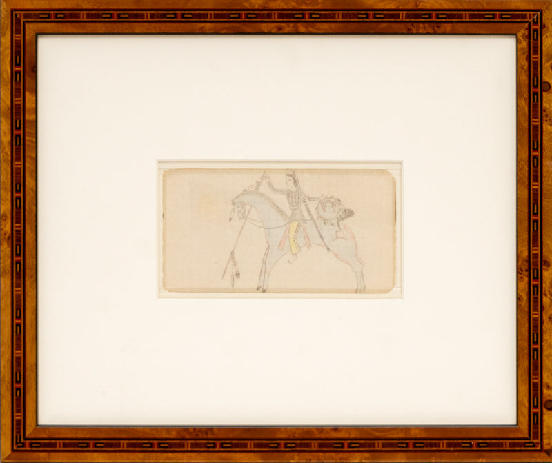 Plains Indian Warrior on Horseback, circa 1970-1990