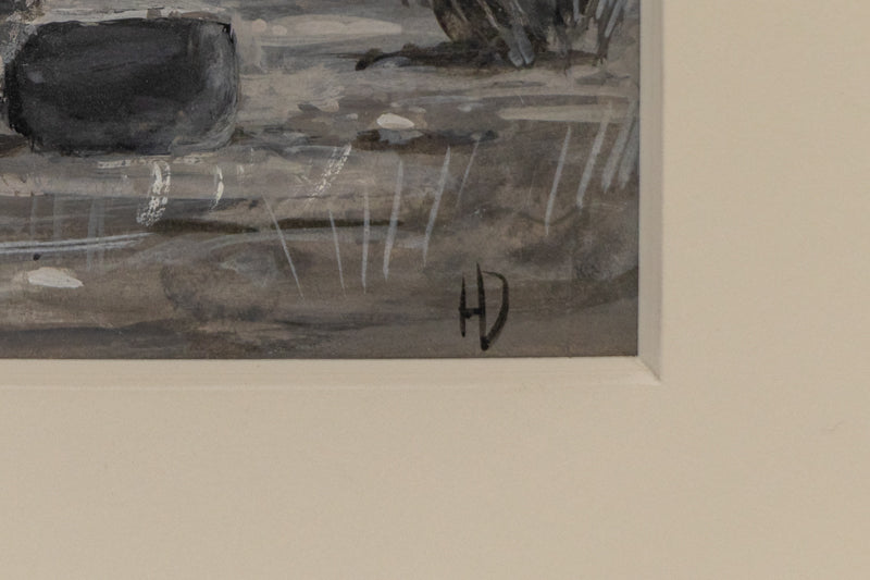 Untitled (Cowboy & Longhorns), Painting