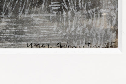 Untitled (Abstract monochrome composition in Black and White), Painting, 1985