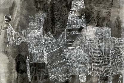 Untitled (Abstract monochrome composition in Black and White), Painting, 1985