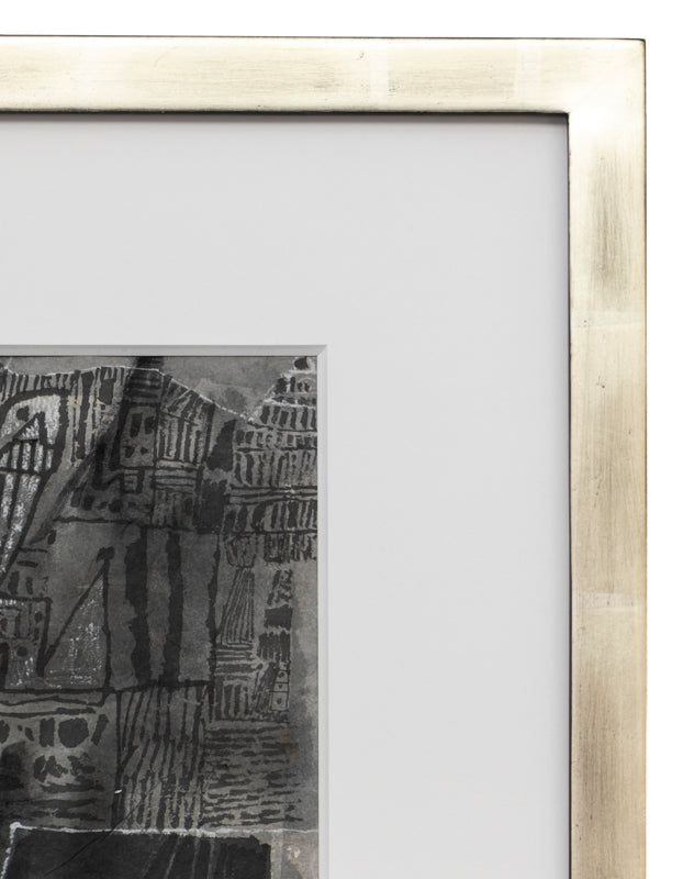 Untitled (Abstract monochrome composition in Black and White), Painting, 1985
