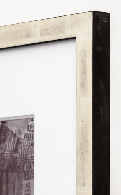 Untitled (Abstract monochrome composition in Black and White), Painting, 1985