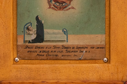 Ex Voto; Holy Tribute for the Healing of a Son, Retablo, circa 1940