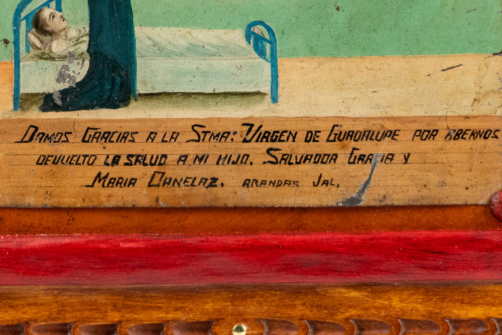 Ex Voto; Holy Tribute for the Healing of a Son, Retablo, circa 1940
