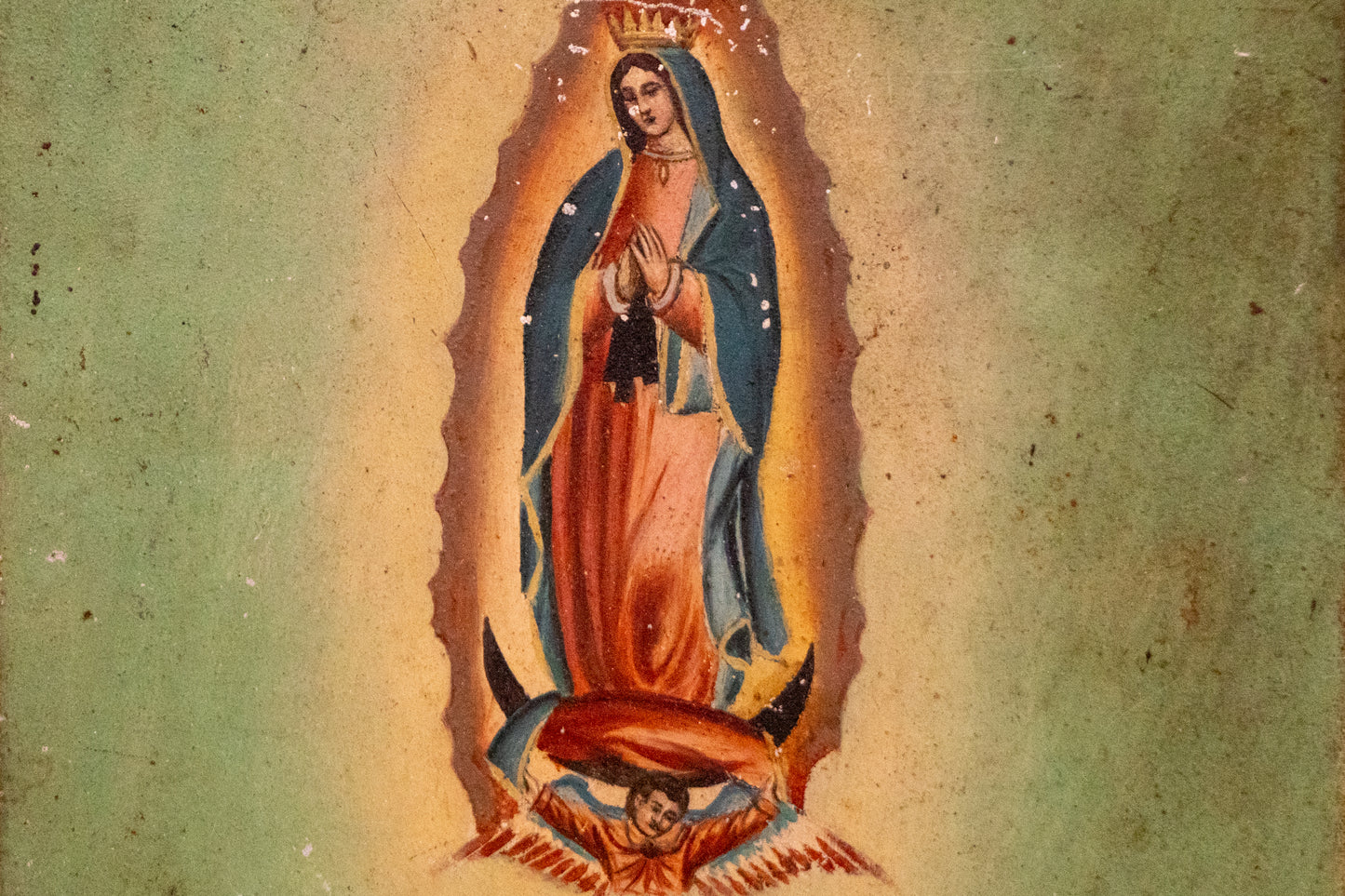 Ex Voto; Holy Tribute for the Healing of a Son, Retablo, circa 1940