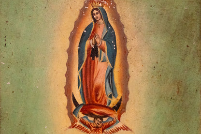Ex Voto; Holy Tribute for the Healing of a Son, Retablo, circa 1940