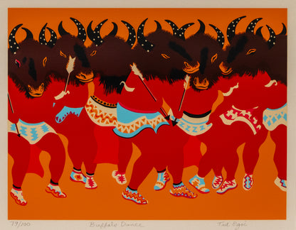 Ted Egri (1913-2010) artwork for sale. Buffalo Dance 79/100, Print