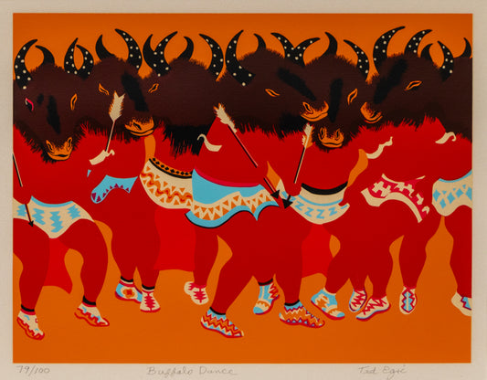 Ted Egri (1913-2010) artwork for sale. Buffalo Dance 79/100, Print