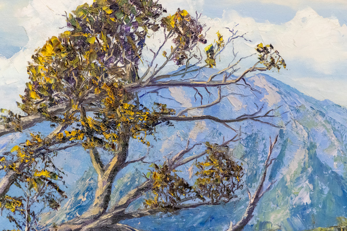 Battered by Wind and Storms, Sangre de Cristos (Colorado), Painting, circa 1980