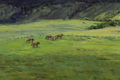 Lush Grazing, North Park, Painting, circa 1980