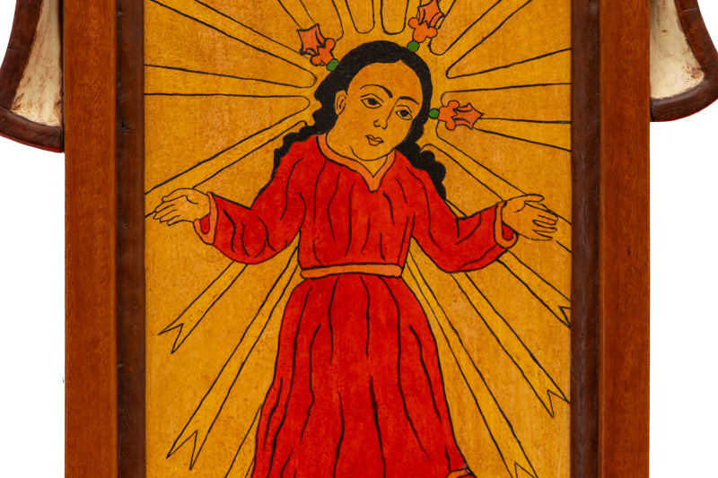 El Nino (Boy on Cloud), Retablo, dated 2021