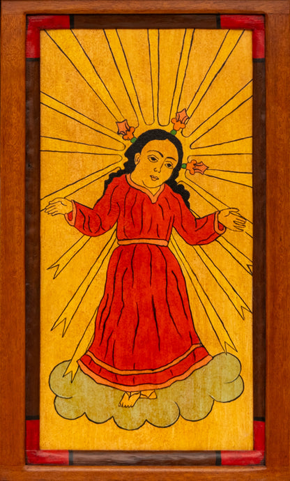 El Nino (Boy on Cloud), Retablo, dated 2021