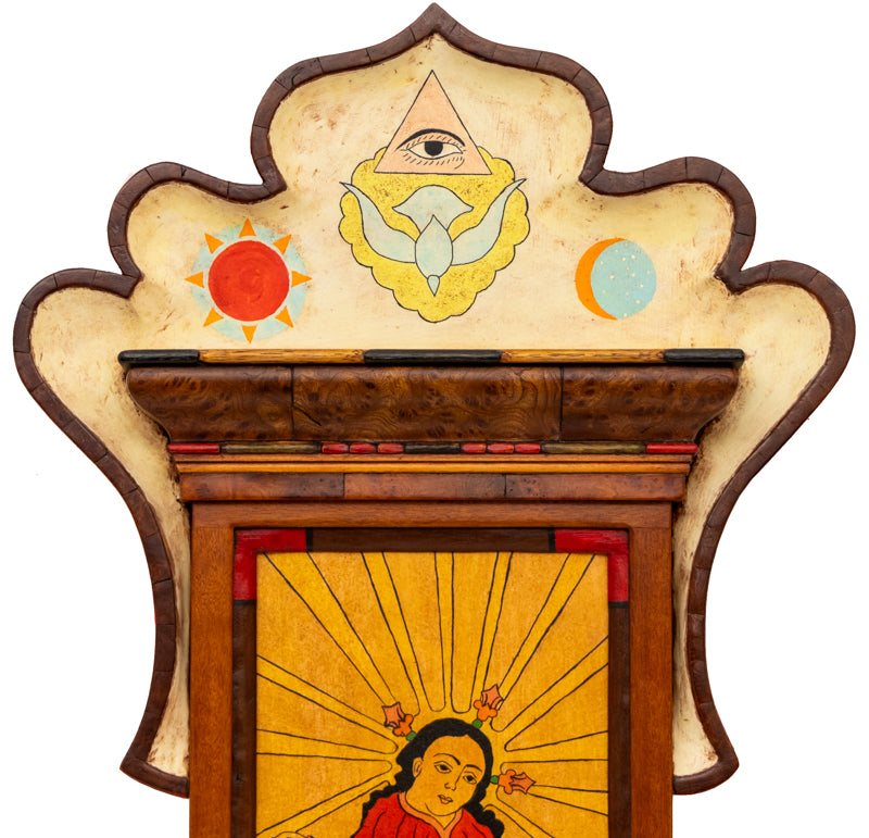 El Nino (Boy on Cloud), Retablo, dated 2021