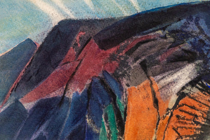 High Above the Valley (Colorado), Painting, circa 1970