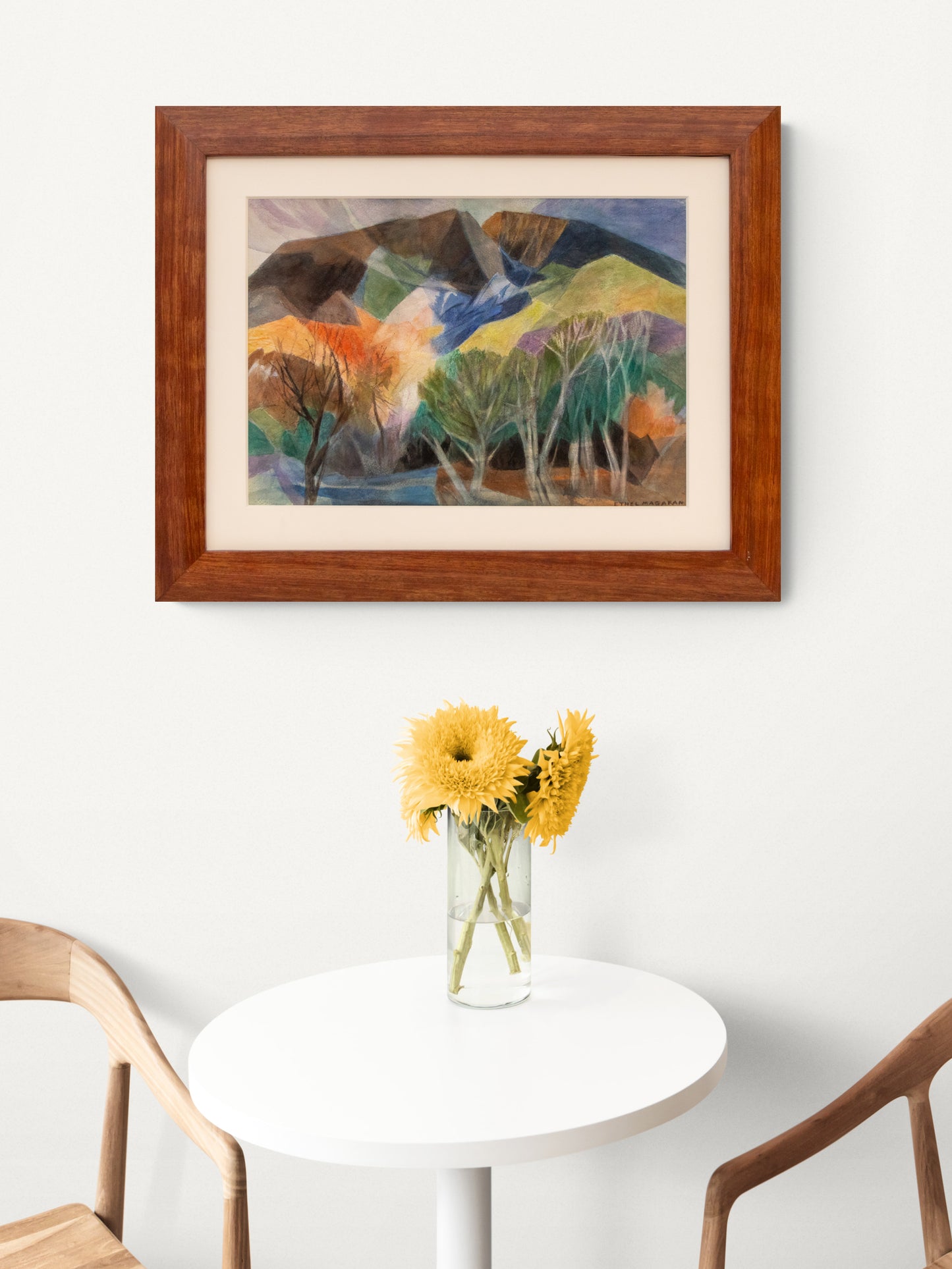Autumn Day (Mountains and Trees in Autumn), Painting
