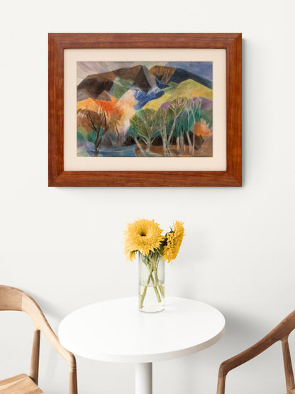 Autumn Day (Mountains and Trees in Autumn), Painting